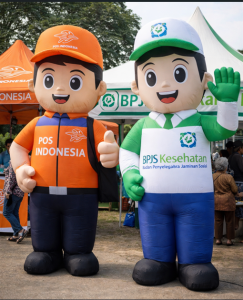 balon maskot pos indonesia dan bpjs
