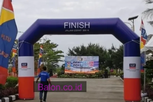 Balon Gate Start Finish Jalan Cepat 300 Km PT. Sumber Segara Primadaya (S2P) PLTU Karangkandri